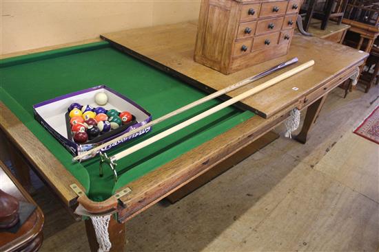 Oak snooker/pool dining table